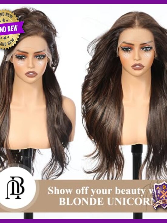 Long Layered Synthetic Lace Front Wig Heat Resistant Glueless Daily Party